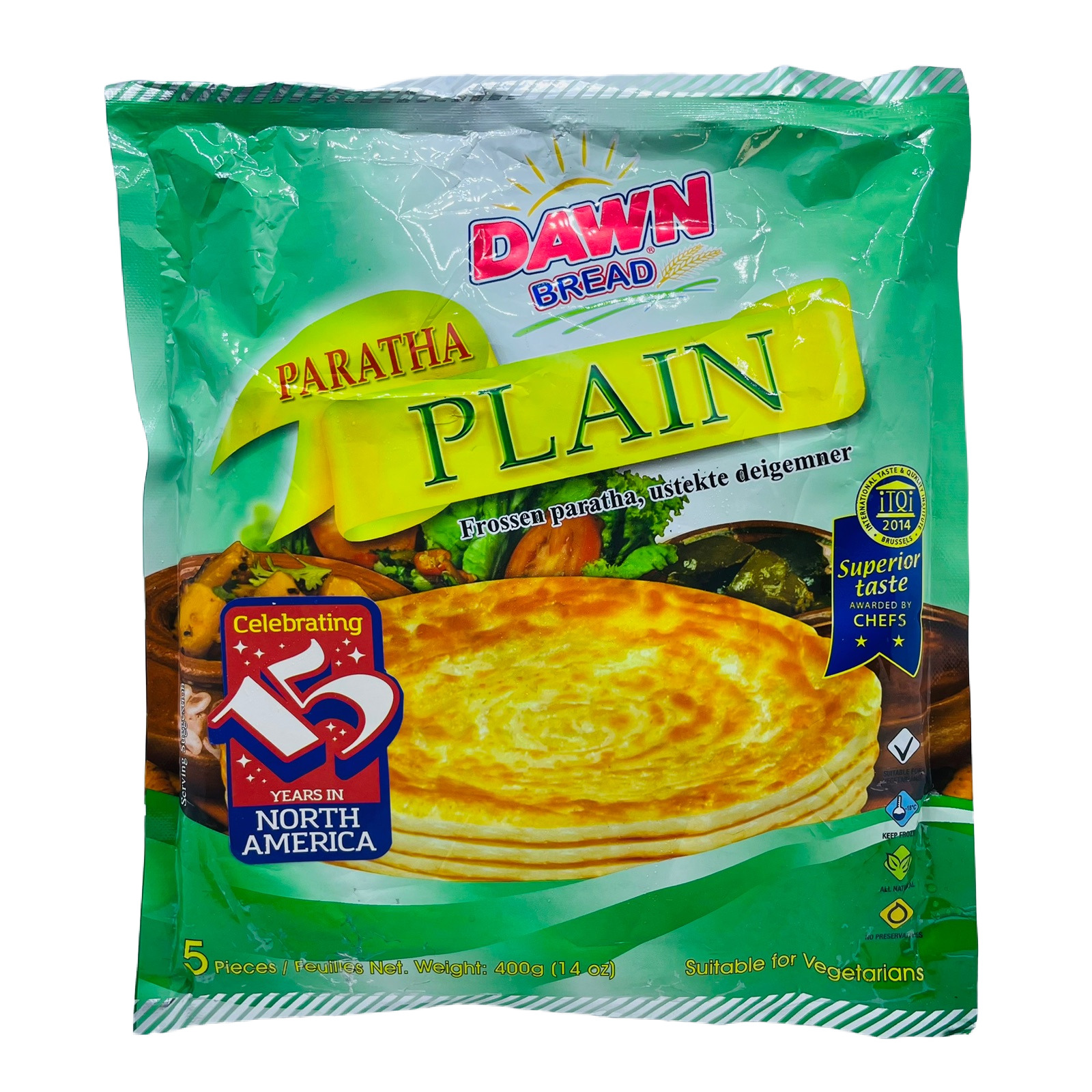 Dawn Bread Plain Paratha 400g